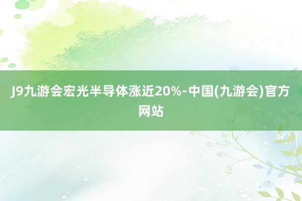 J9九游会宏光半导体涨近20%-中国(九游会)官方网站